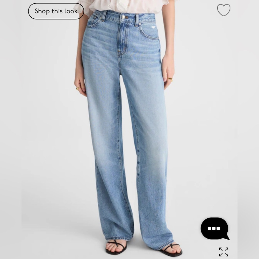 Madewell Airy Denim Wide Leg Jeans